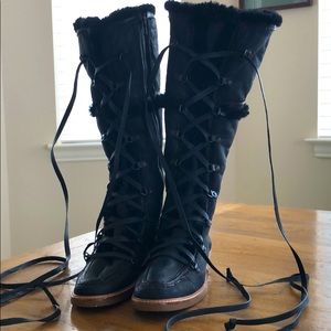 Cole Haan Collections knee high lamb boots